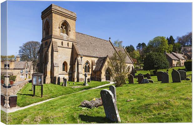  Snowshill Church and Graveyard Canvas Print by Ian Duffield