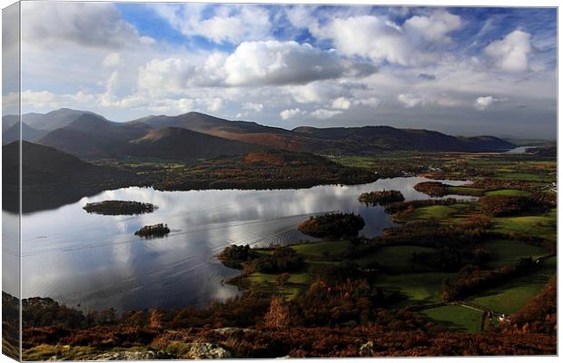 Storm clouds approaching Derwentwater Canvas Print by Ian Duffield