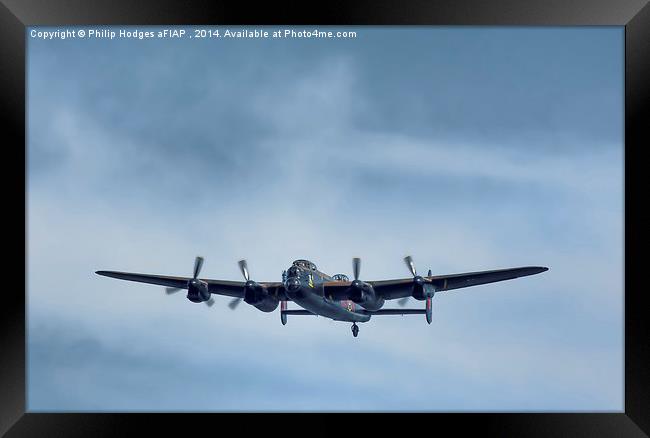  Avro Lancaster PA474 Framed Print by Philip Hodges aFIAP ,