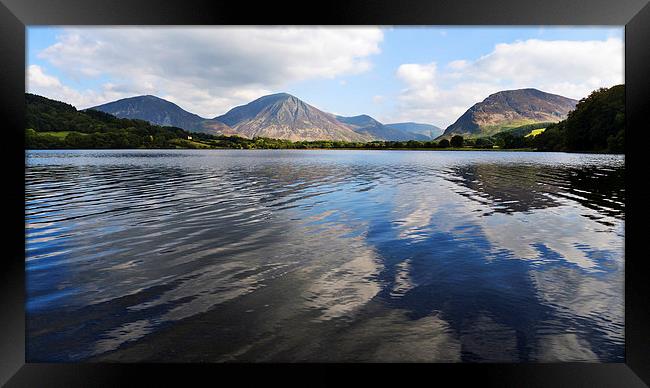 Loweswater From Holme Wood, Lake District, Cumbria Framed Print by Steven Garratt
