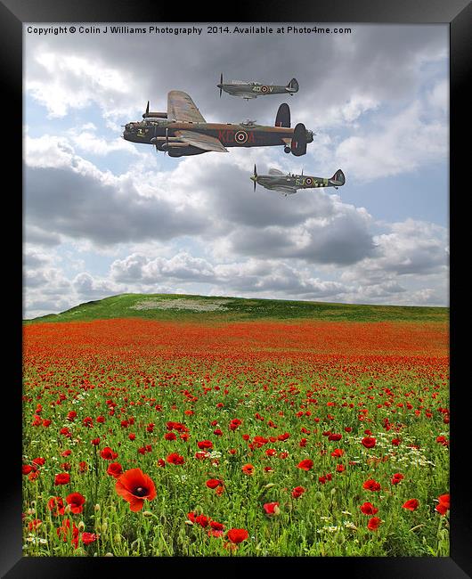  Spitfires And A Lancaster  Framed Print by Colin Williams Photography