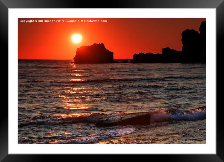  Blood Red Sunset Framed Mounted Print by Bill Buchan