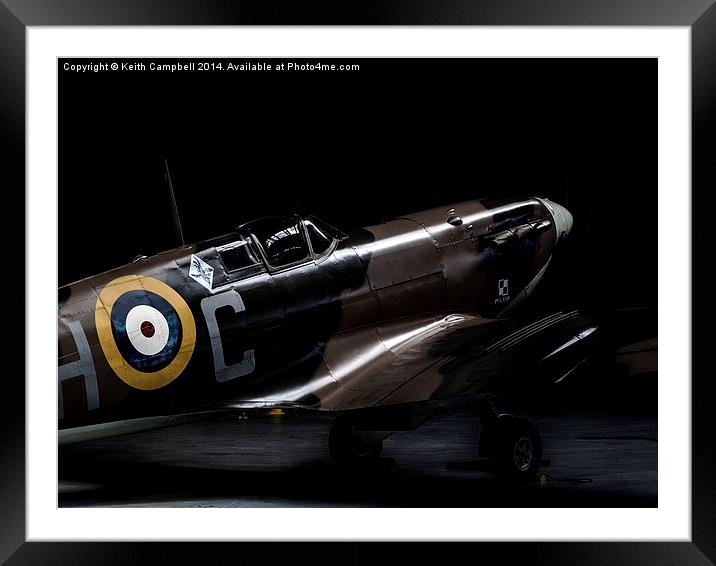  Spitfire LF-Vb, G-MKVB Framed Mounted Print by Keith Campbell
