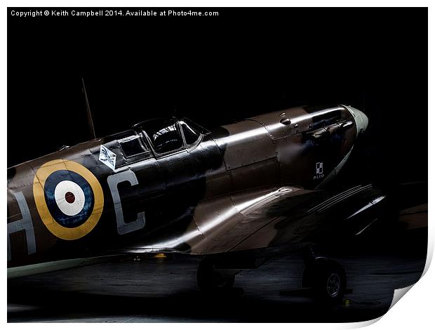  Spitfire LF-Vb, G-MKVB Print by Keith Campbell