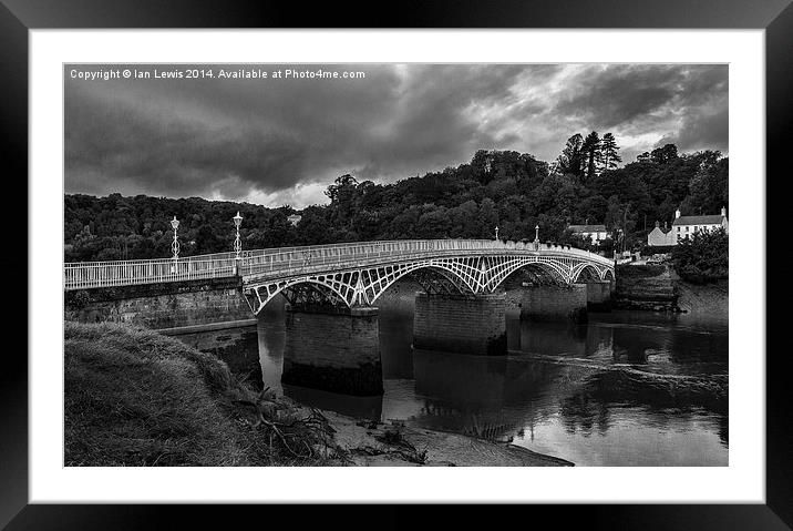  The Old Wye Bridge Chepstow Framed Mounted Print by Ian Lewis