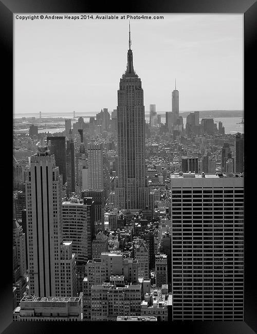  Empire State Building New York Framed Print by Andrew Heaps