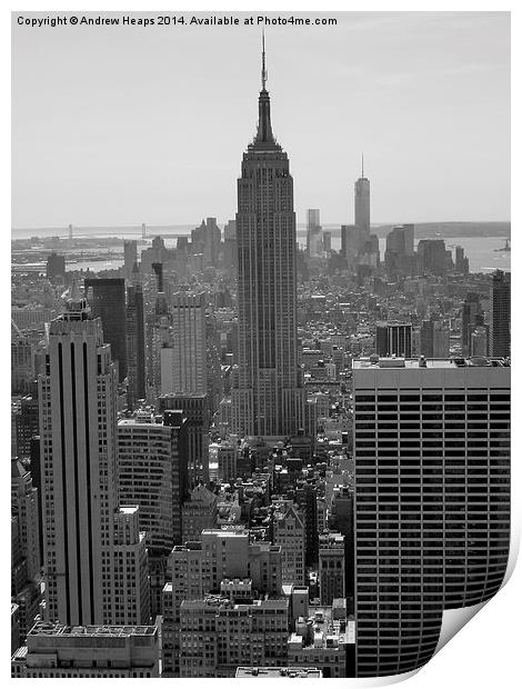  Empire State Building New York Print by Andrew Heaps