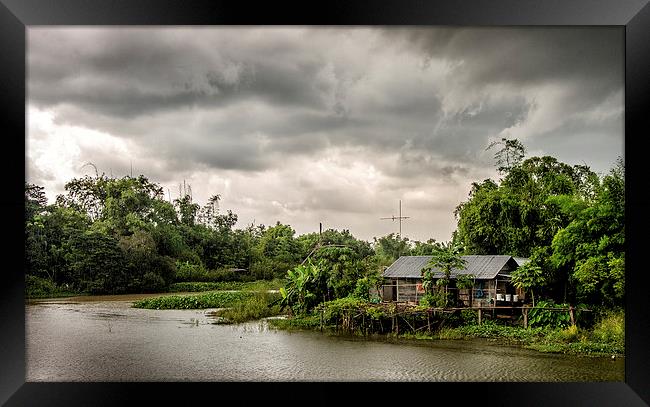  House on the river Framed Print by Dave Rowlands