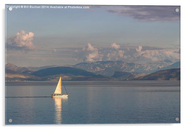  Sailing in the Ionian Sea Acrylic by Bill Buchan