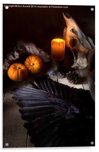 Halloween is Coming Acrylic by Ann Garrett