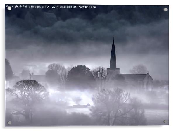  Misty Morning Acrylic by Philip Hodges aFIAP ,