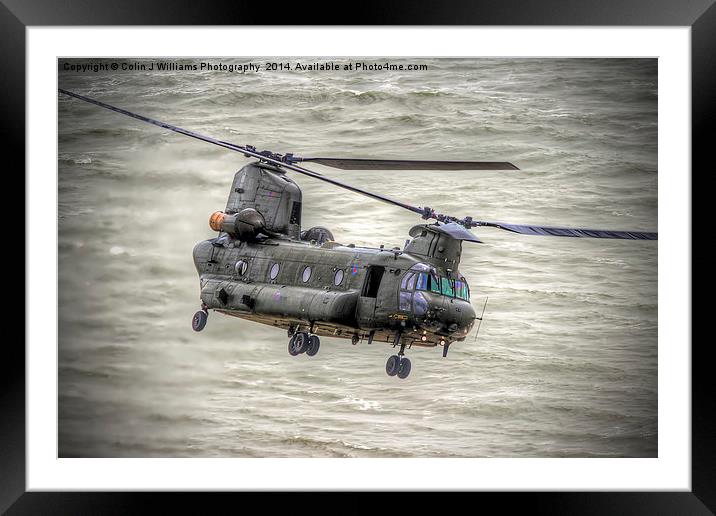  Chinook as Seen From Beachy Head - Airbourne 2014 Framed Mounted Print by Colin Williams Photography