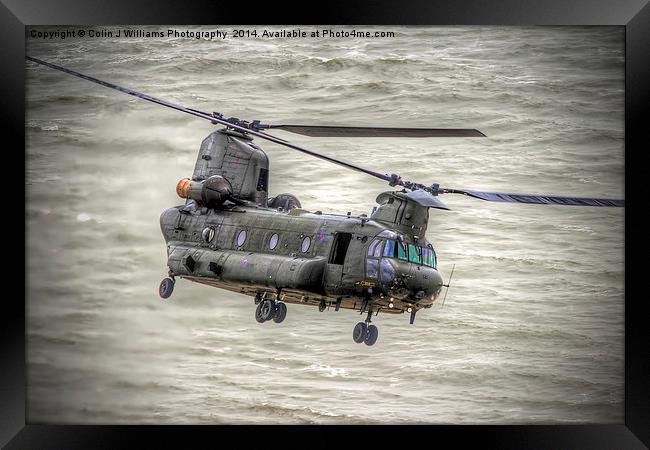  Chinook as Seen From Beachy Head - Airbourne 2014 Framed Print by Colin Williams Photography