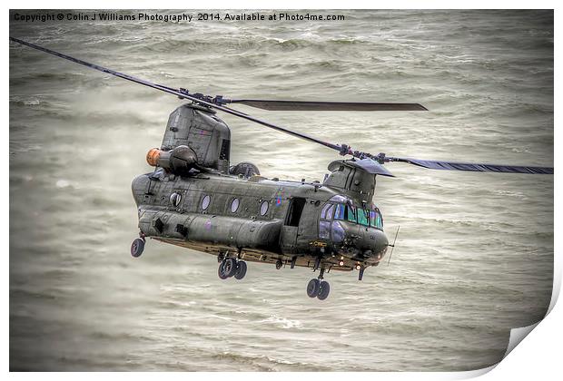  Chinook as Seen From Beachy Head - Airbourne 2014 Print by Colin Williams Photography