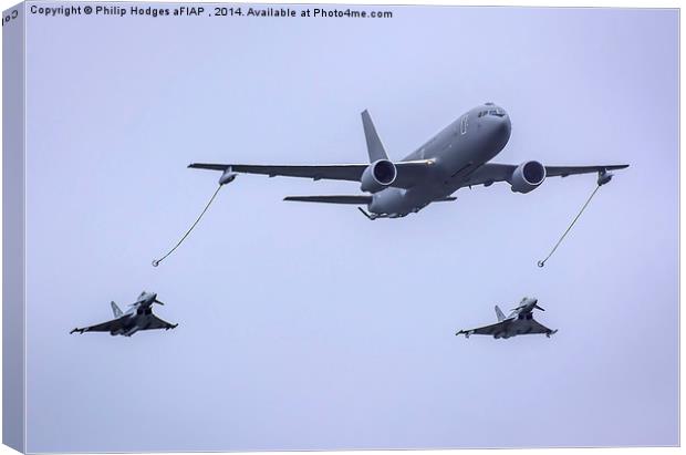  A330 Voyager simulating flight refueling  Canvas Print by Philip Hodges aFIAP ,
