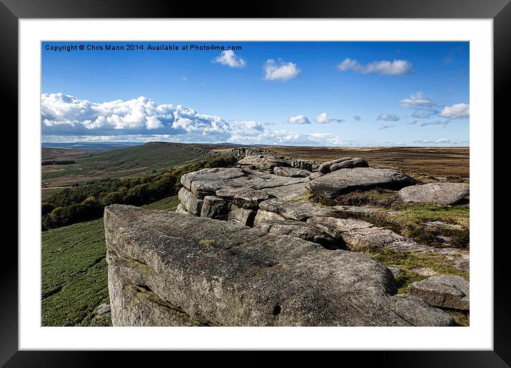  Stanage Edge Framed Mounted Print by Chris Mann