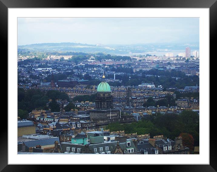 View from Edinburgh Castle Framed Mounted Print by Angie Henley