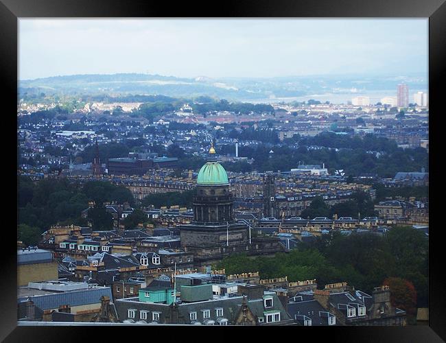 View from Edinburgh Castle Framed Print by Angie Henley