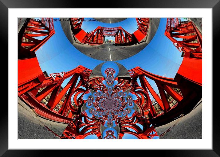 Digital art representation of a dock bridge Framed Mounted Print by Frank Irwin