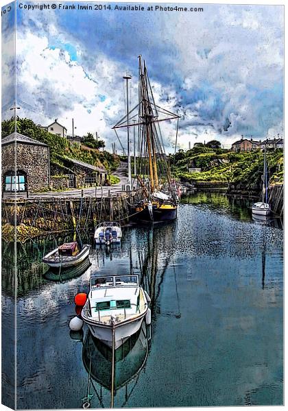  The Inner Amlwych Harbour – painted effect Canvas Print by Frank Irwin