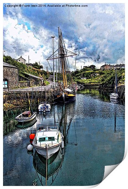  The Inner Amlwych Harbour – painted effect Print by Frank Irwin