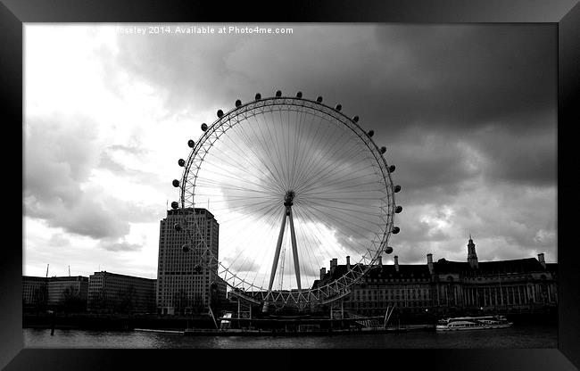 London eye skyline  Framed Print by Jeremy Moseley