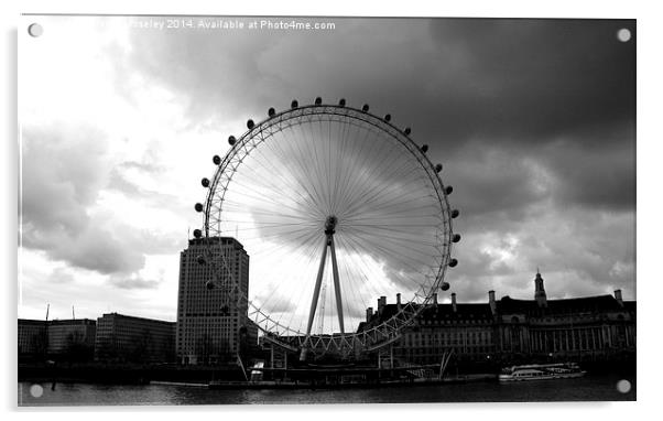 London eye skyline  Acrylic by Jeremy Moseley