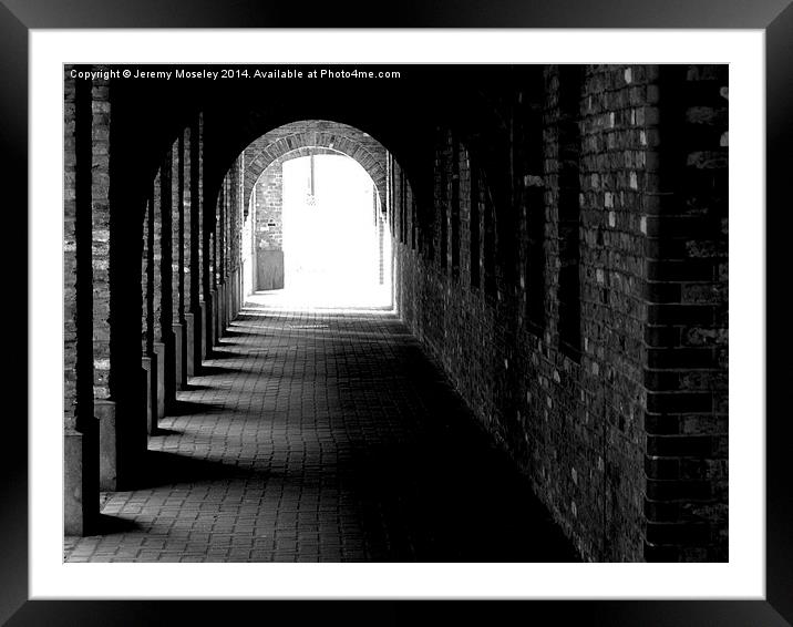 Archway "a light at the end of the tunnel" Framed Mounted Print by Jeremy Moseley