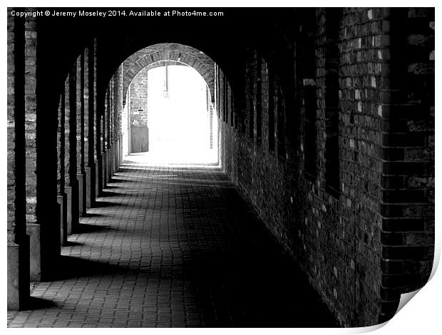 Archway "a light at the end of the tunnel" Print by Jeremy Moseley