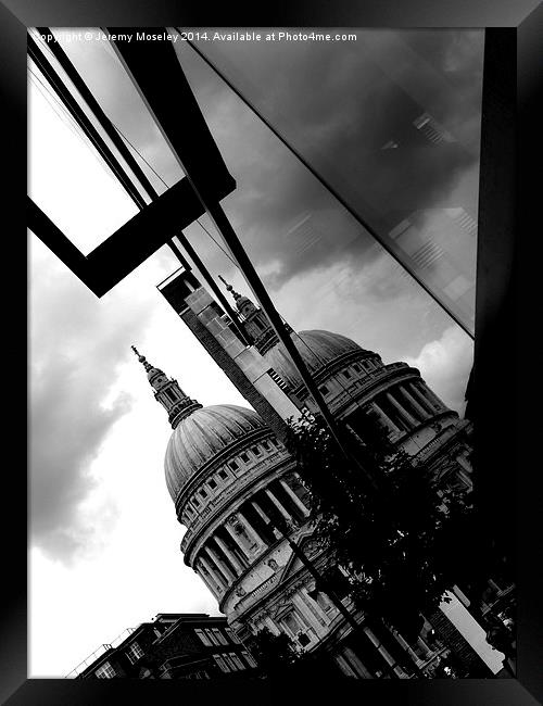 The reflection of St. Paul's cathedral  Framed Print by Jeremy Moseley