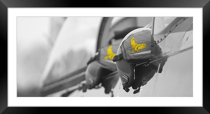  Eagle Squadron B&W + Yellow Framed Mounted Print by Alan Rampton Photography