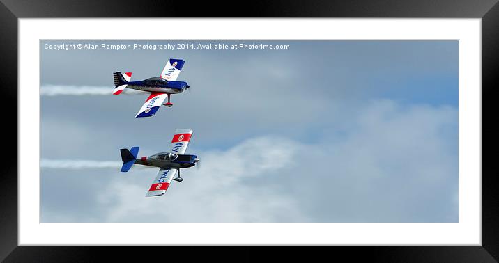 Abingdon Air Show small stunt planes fly by  Framed Mounted Print by Alan Rampton Photography