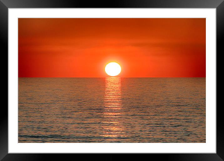  Mediterranean Sunset Framed Mounted Print by Mark Godden