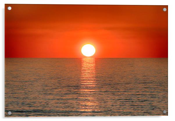  Mediterranean Sunset Acrylic by Mark Godden