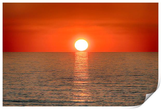  Mediterranean Sunset Print by Mark Godden