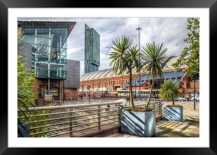  Manchester Central Palm Trees  Framed Mounted Print by William Duggan