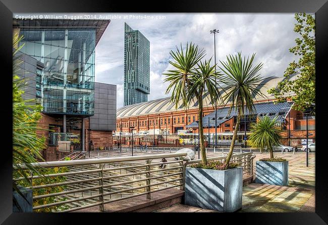  Manchester Central Palm Trees  Framed Print by William Duggan