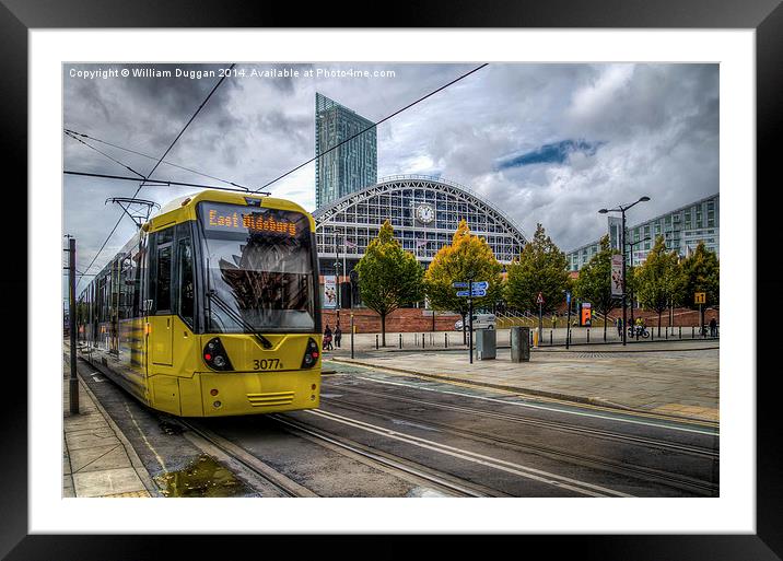 The tram from  Didsbury  to Manchester. Framed Mounted Print by William Duggan