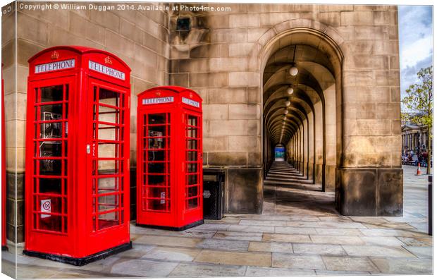  The Red Telephone Box,s  Canvas Print by William Duggan