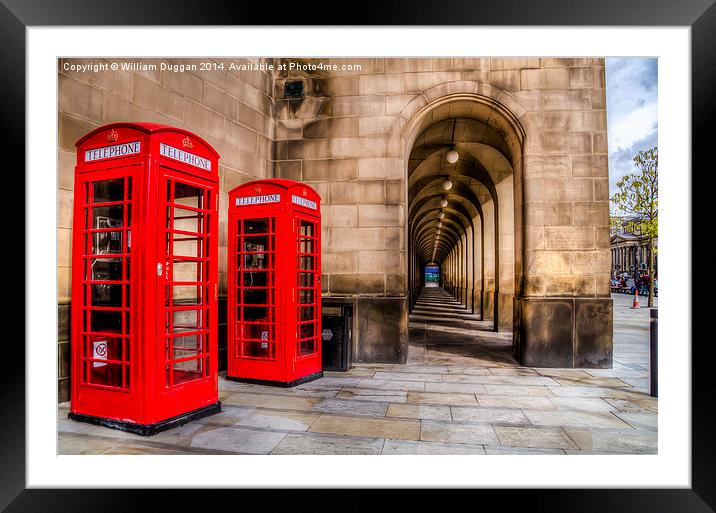  The Red Telephone Box,s  Framed Mounted Print by William Duggan