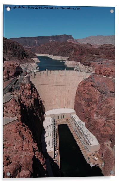  The Hoover Dam Acrylic by Tom Hard