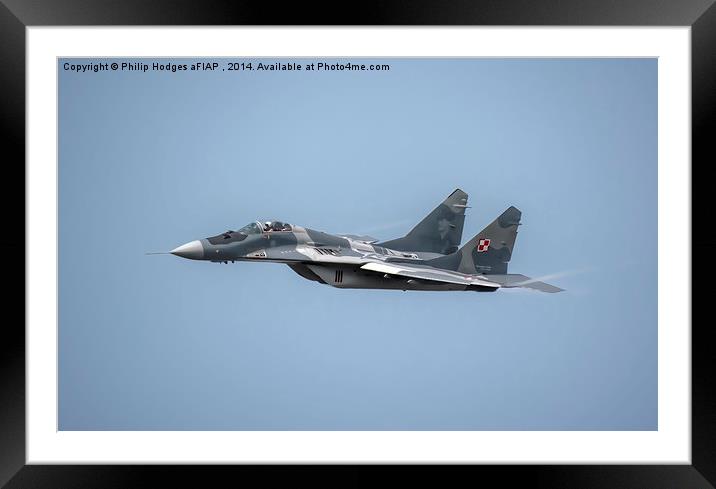 Mig 29 Fulcrum  Framed Mounted Print by Philip Hodges aFIAP ,