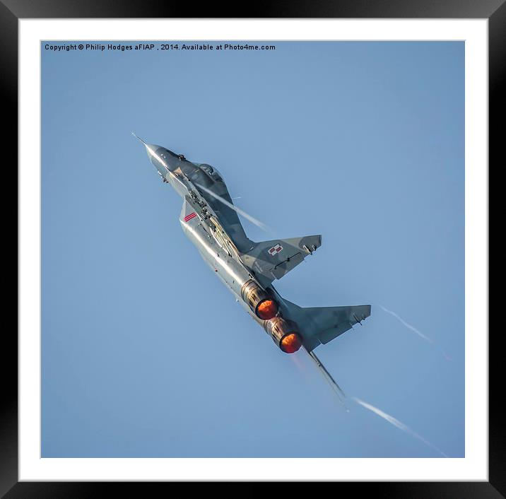  Mig 29 Fulcrum 2 Framed Mounted Print by Philip Hodges aFIAP ,
