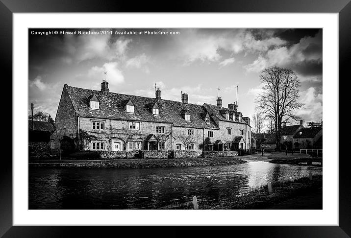  Bourton On The Water Framed Mounted Print by Stewart Nicolaou