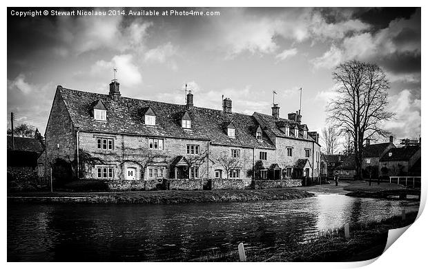  Bourton On The Water Print by Stewart Nicolaou