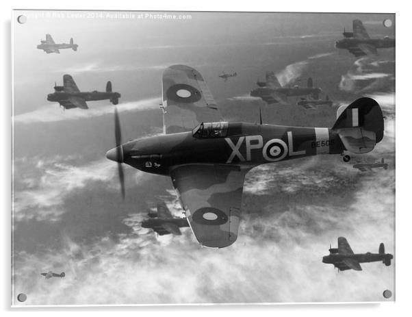 1000 bomber Raid Acrylic by Rob Lester