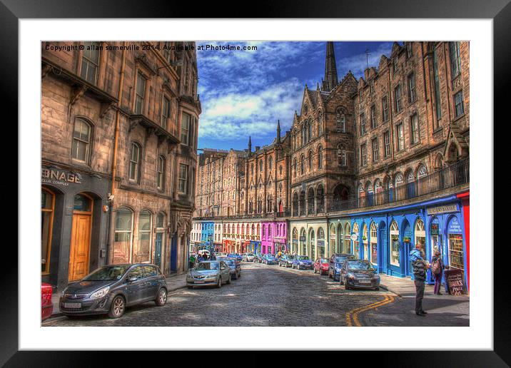  Victoria street Edinburgh Framed Mounted Print by allan somerville