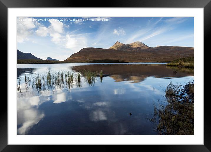 Stac Pollaidh and Cul Mor from Loch an Ais Framed Mounted Print by Howard Kennedy
