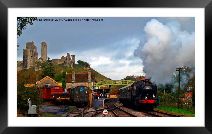  Leaving Corfe Framed Mounted Print by Mike Streeter