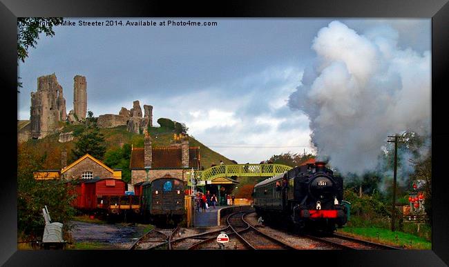  Leaving Corfe Framed Print by Mike Streeter